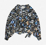 MUNTHE Women's Ferne Floral Loose Fit Blouse Top - Black - EU 42/UK 14