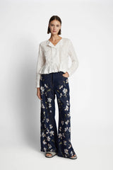 Munthe Women's Fridoline Organic Cotton Blouse - Ivory White - EU 36/UK 8