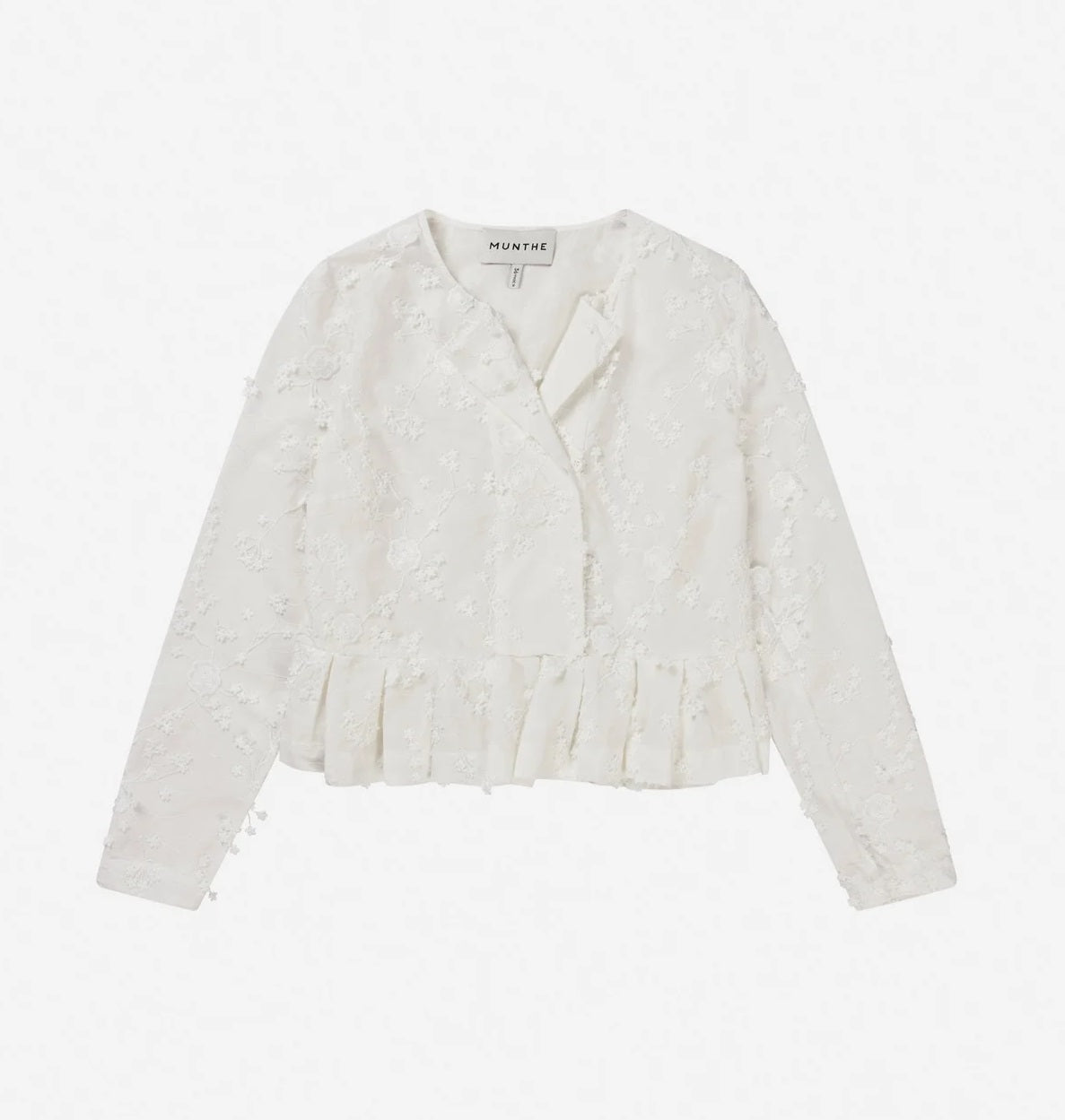 Munthe Women's Fridoline Organic Cotton Blouse - Ivory White - EU 36/UK 8