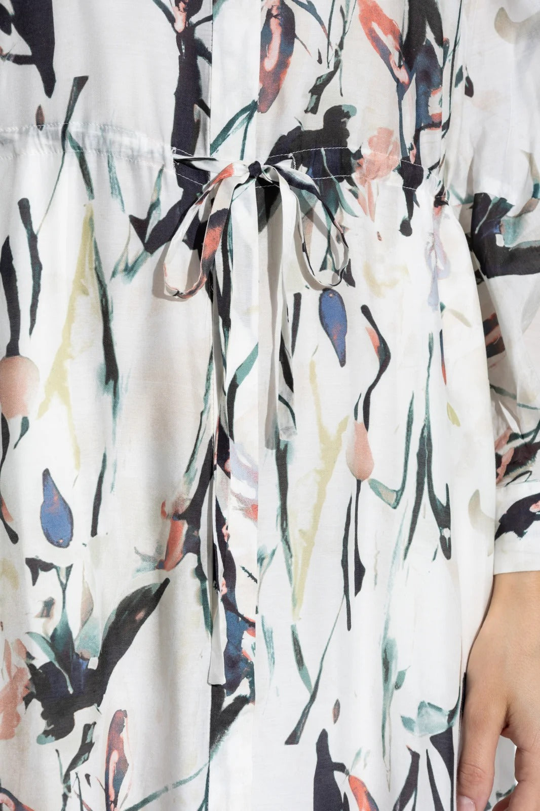 Munthe Portland Womens Regular Fit Viscose Midi Dress Size 36 - White Multi