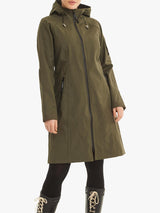 Ilse Jacobsen Hornbæk Womens Regular Fit Long Utility Raincoat 8 - Khaki