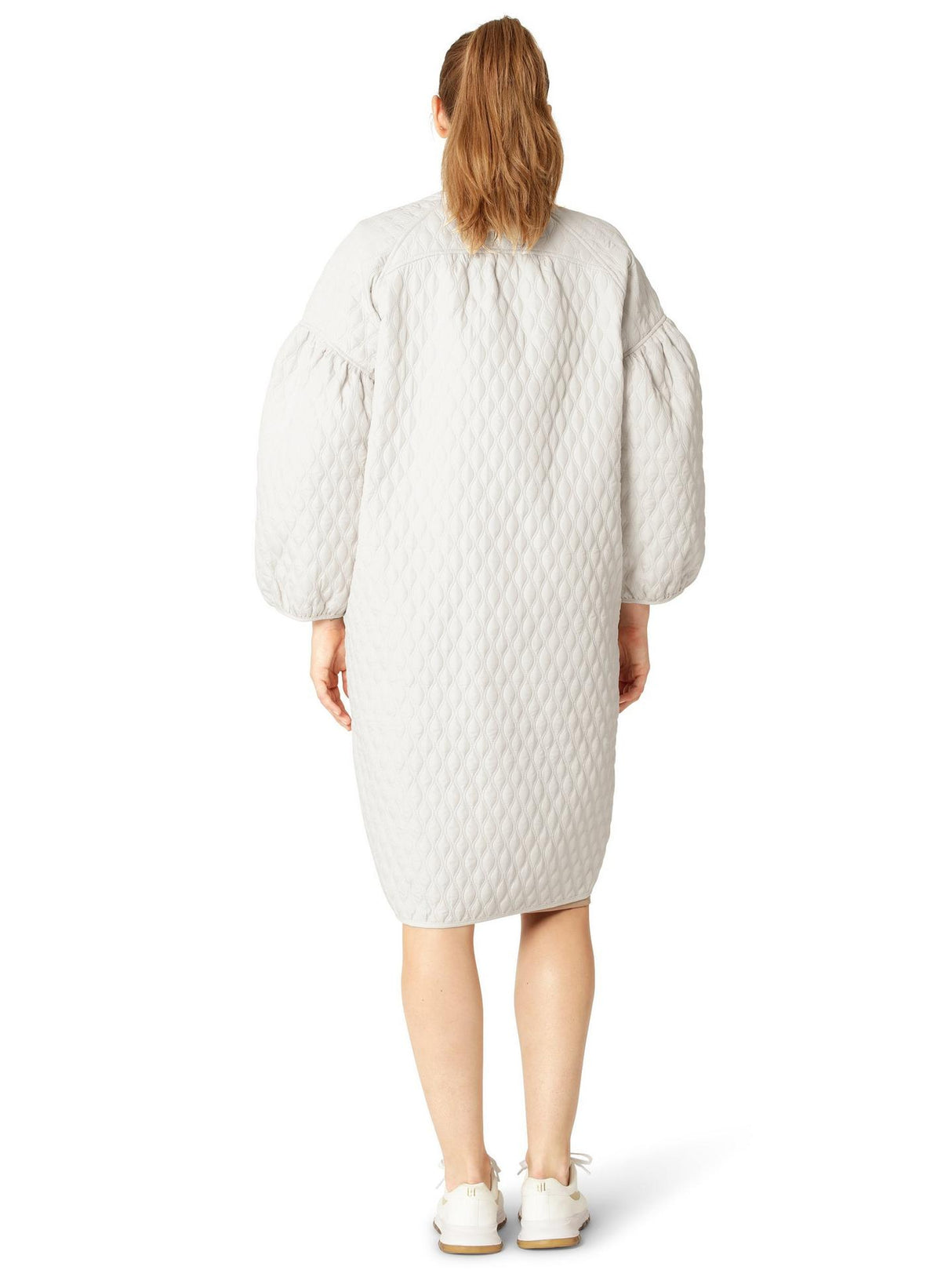 Ilse Jacobsen Hornbæk Womens Puff Sleeve Quilted Jacket - Size 12 - White