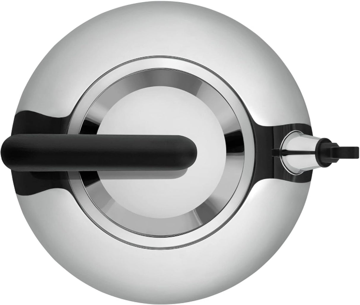 Alessi Bulbul Stovetop Kettle 2.5L H23.7 x W18.5 x D26.5cm - Silver - Kazoop 
