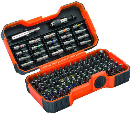 Bahco 59/S100BC 100pcs Assorted Screwdriver Bit Set + Ratchet - Black - Kazoop 