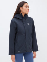 Haglöfs Koyal Proof Women's Recycled Waterproof Jacket Tarn Blue - Size XS