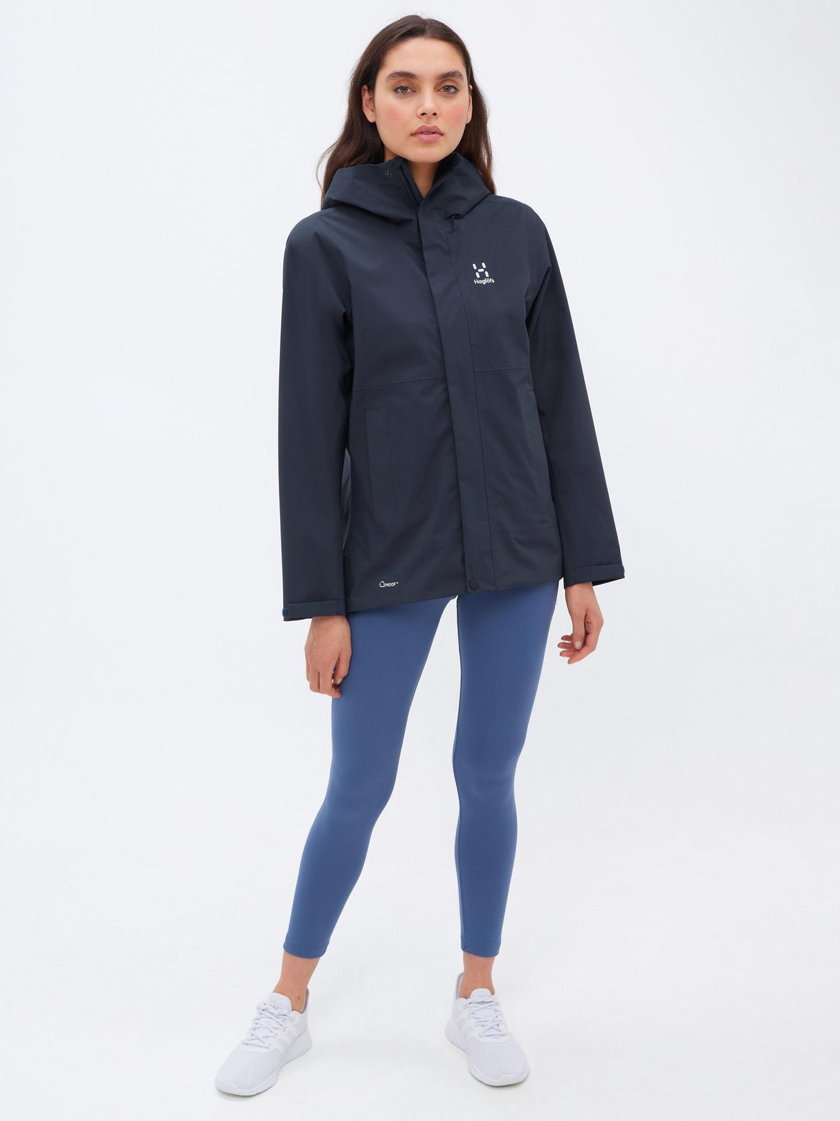 Haglöfs Koyal Proof Women's Recycled Waterproof Jacket Tarn Blue - Size XS