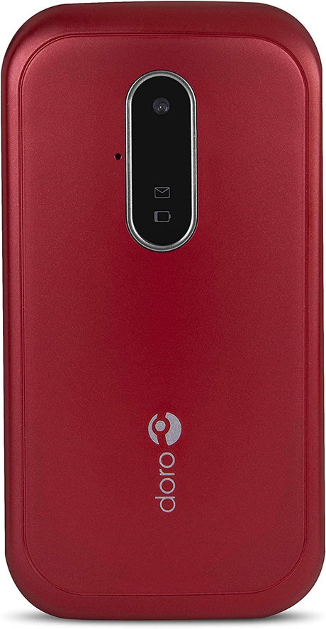 Doro 6620 Flip Phone 3G 128MB SIM-Free Unlocked 2.8"- Red/White - Kazoop 