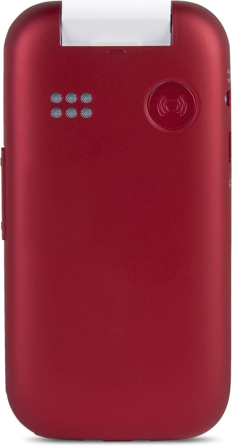 Doro 6620 Flip Phone 3G 128MB SIM-Free Unlocked 2.8"- Red/White - Kazoop 
