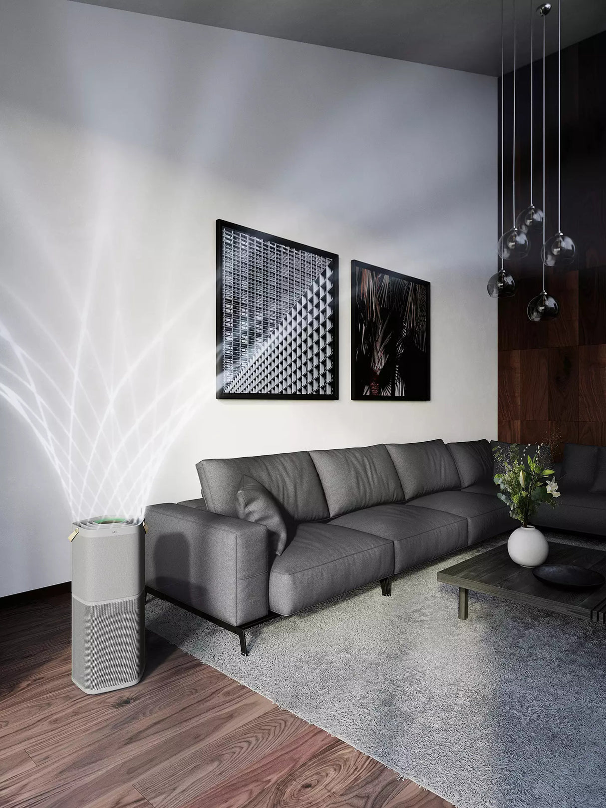 AEG AX91-604GY 600 Connected Home Air Purifier 41W - Grey - Kazoop 
