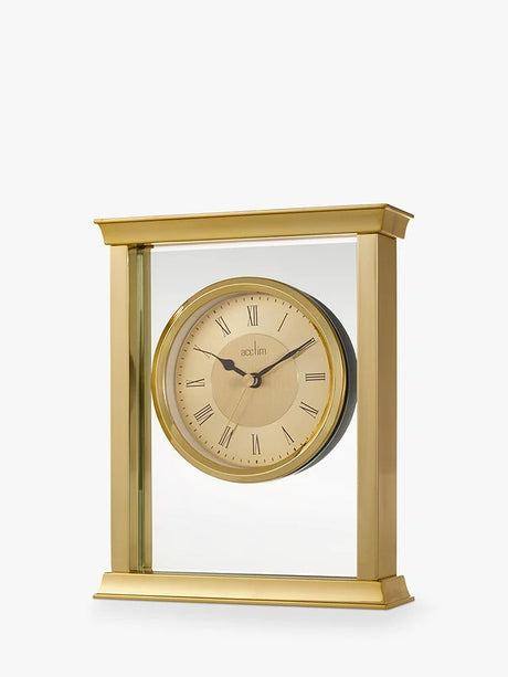 Acctim Halton Roman Numeral Analogue Mantel Clock 18cm - Gold - Kazoop 