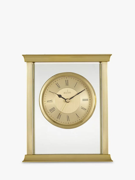 Acctim Halton Roman Numeral Analogue Mantel Clock 18cm - Gold - Kazoop 