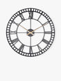Lascelles Large Roman Numeral Skeleton Wall Clock 80cm - Black/Gold Hands - Kazoop 