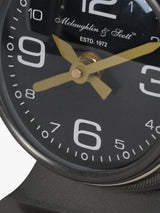 Libra Interiors Aviation Analogue Desk Mantel Clock - Satin Grey