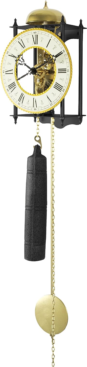 Acctim Alcester Mechanical Regulator Pendulum Clock 61cm - Black/Brass - Kazoop 
