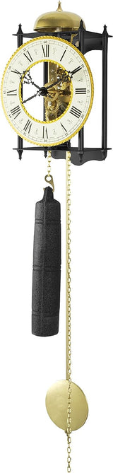 Acctim Alcester Mechanical Regulator Pendulum Clock 61cm - Black/Brass - Kazoop 