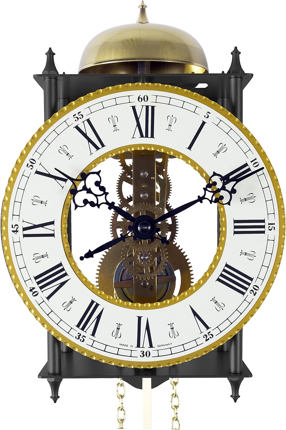 Acctim Alcester Mechanical Regulator Pendulum Clock 61cm - Black/Brass - Kazoop 