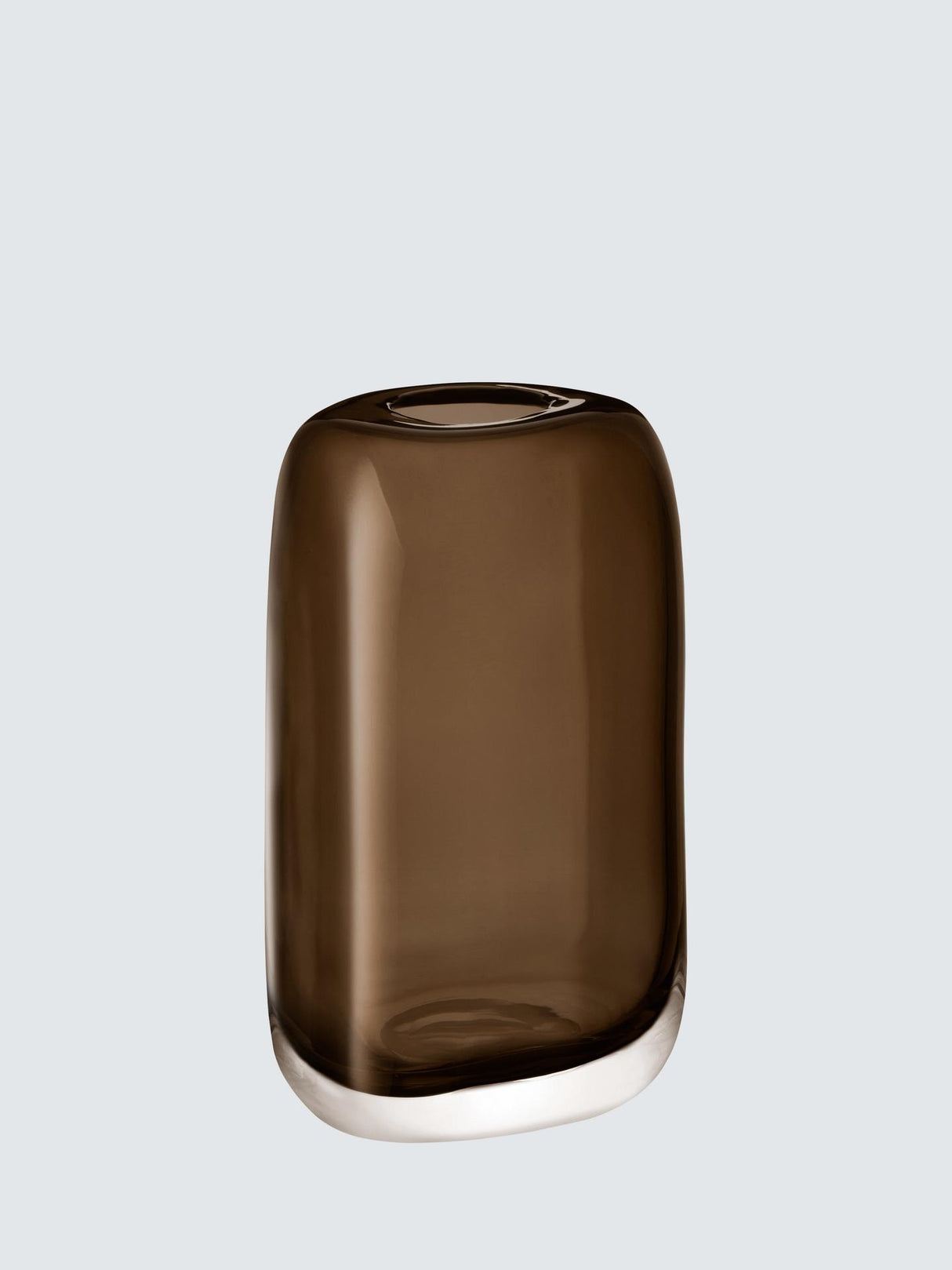 LSA International Mouth Blown Glass Melt Vase H24 x W13.50 x D9.80cm - Brown