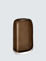 LSA International Mouth Blown Glass Melt Vase H24 x W13.50 x D9.80cm - Brown