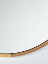 John Lewis Knurl Antique Finish Decorative Metal Frame Round Mirror - 63cm