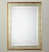 John Lewis Thiago Rectangular Wooden Wall Mirror 66 x 56cm - Champagne