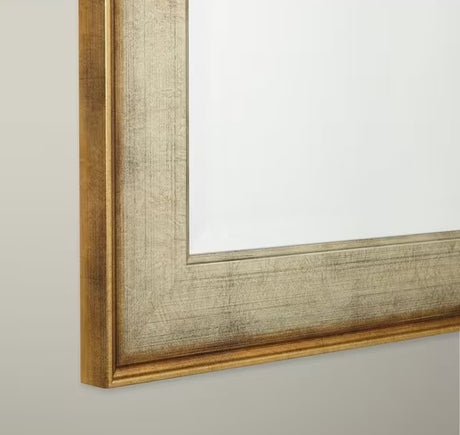 John Lewis Thiago Rectangular Wooden Wall Mirror 66 x 56cm - Champagne
