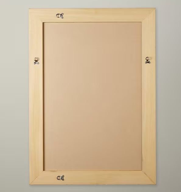 John Lewis Thiago Rectangular Wooden Wall Mirror 66 x 56cm - Champagne