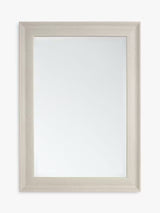 John Lewis Oakham Rectangular Wall Mirror 128 x 74cm - Greywash Woodgrain - Kazoop 