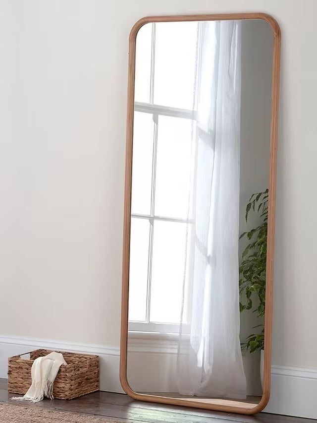 Yearn Sherwood Oak Wood Full-Length Wall/Leaner Mirror 180 x 80cm - Natural