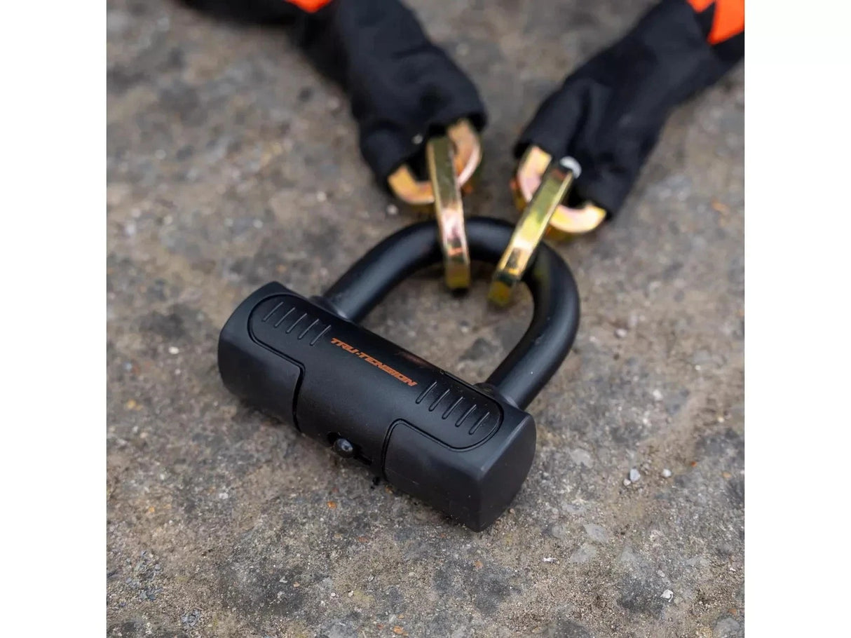 Tru Tension Motorbike Motorcycle High Security Double-Locking U Lock - Black