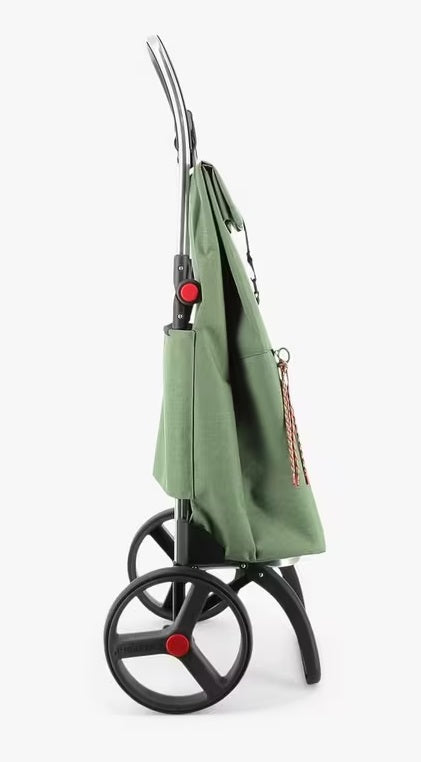 ROLSER 2LRSG Compact Folding 2 Large Wheels 43L Shopping Trolley - Green