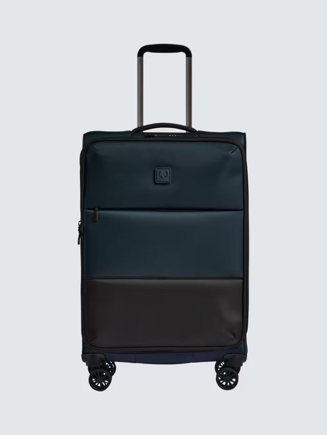 Antler Soft Shell Stripe 2.0 4-Wheel Spinner 88L Medium Suitcase - Navy