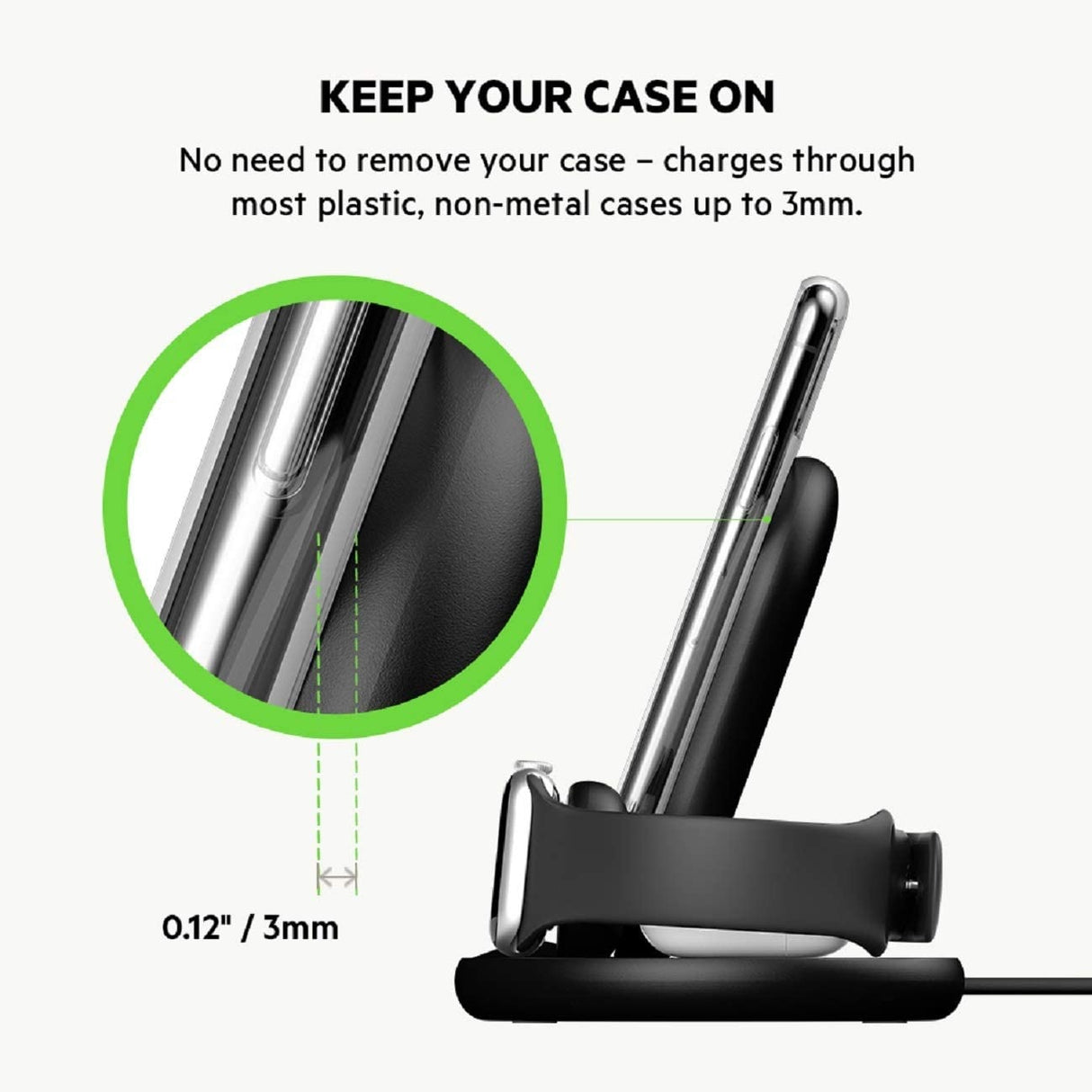 Belkin Wireless Charging Dock for Apple Watch iPhone & AirPods - Black - Kazoop 