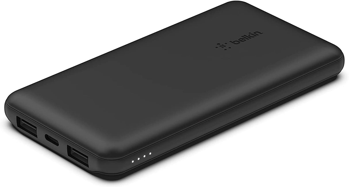 Belkin 10K USB-A & USB-C Portable Power Bank - Black - Kazoop 