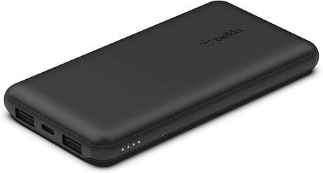 Belkin 10K USB-A & USB-C Portable Power Bank - Black - Kazoop 