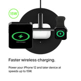 Belkin BoostCharge Pro MagSafe 3-in-1 Wireless Charging Station 15W - Black