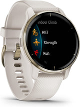 Garmin Venu 2 Plus 43mm GPS Smartwatch - White/Cream Gold
