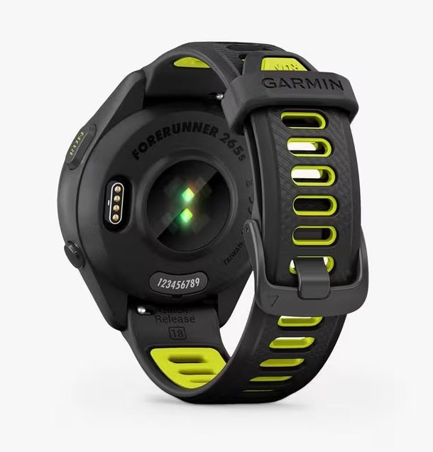Garmin Forerunner 265S Wrist Heart Rate GPS Smartwatch - Black Amp Yellow