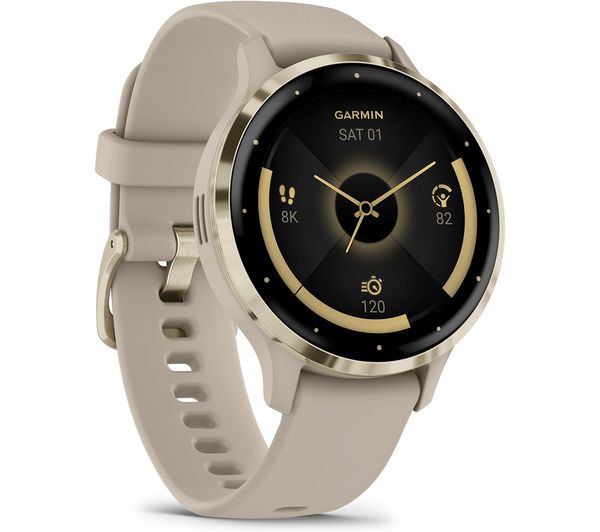 Garmin Venu 3S GPS 41mm Health & Fitness Smartwatch - French Grey/Soft Gold