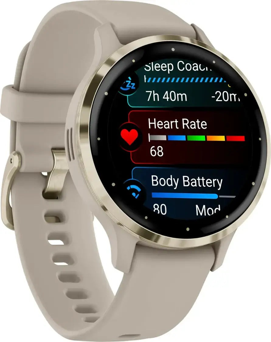 Garmin Venu 3S GPS 41mm Health & Fitness Smartwatch - French Grey/Soft Gold