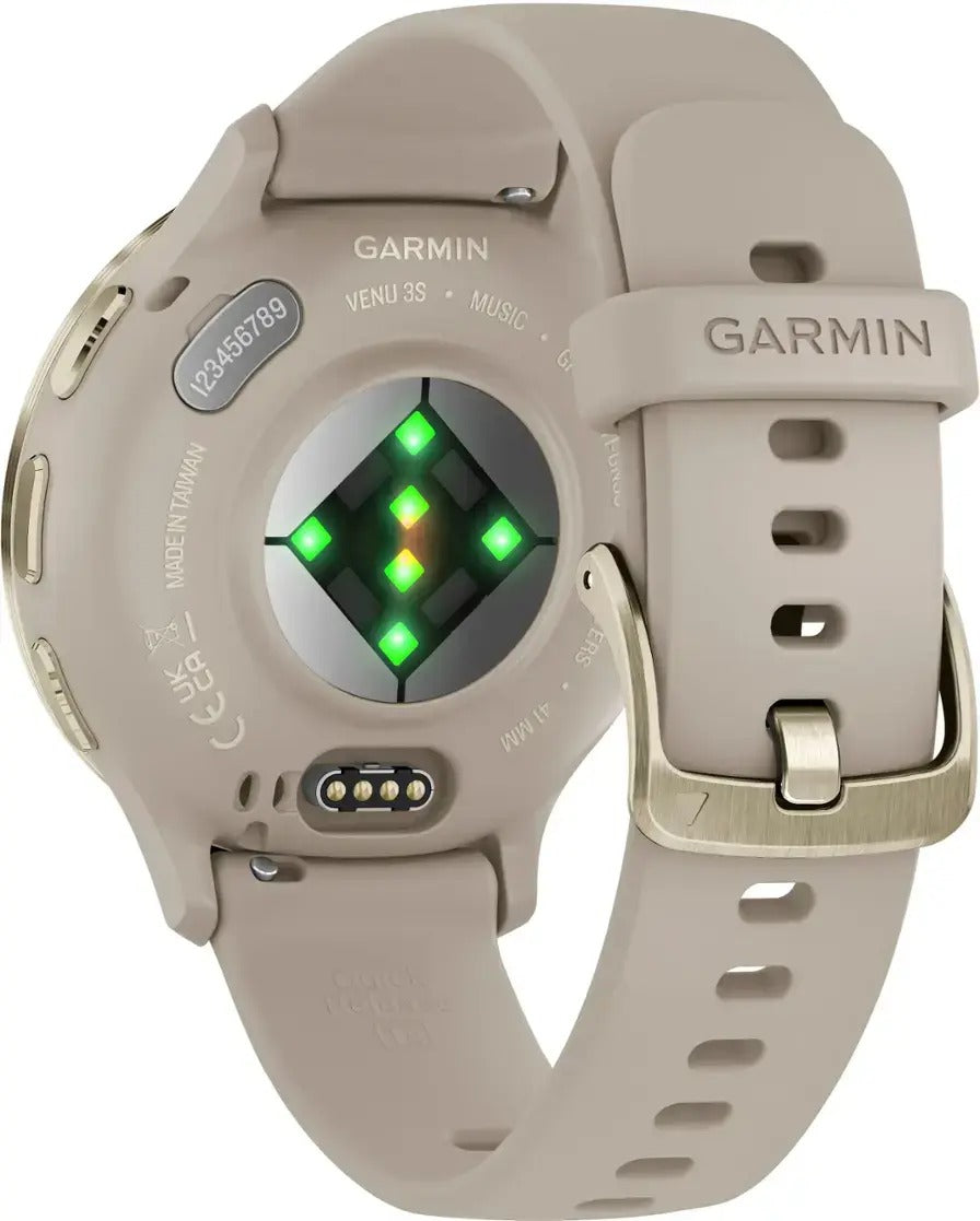 Garmin Venu 3S GPS 41mm Health & Fitness Smartwatch - French Grey/Soft Gold