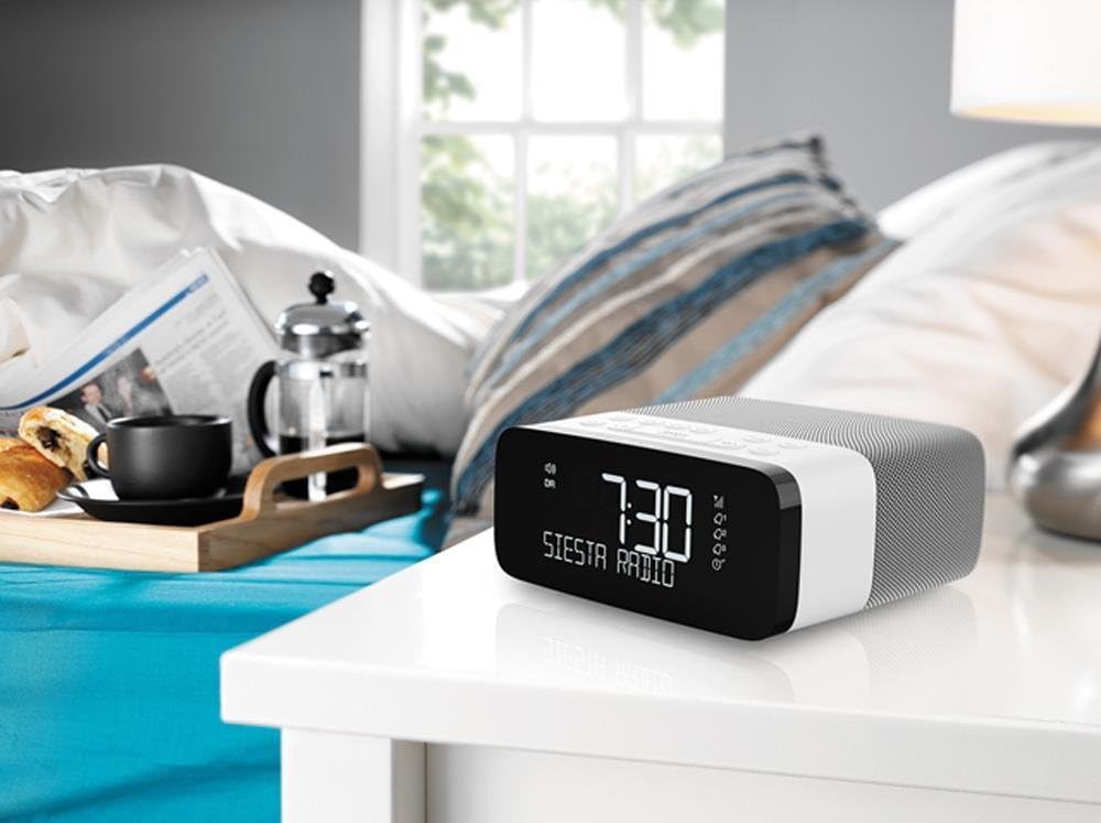 Pure VL-62853 Siesta Rise DAB/FM Bedside Digital Alarm Clock Radio - White