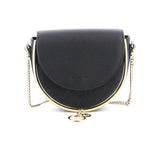 See By Chloé Mara Leather Half-Moon Small Crossbody Shoulder Bag - Black