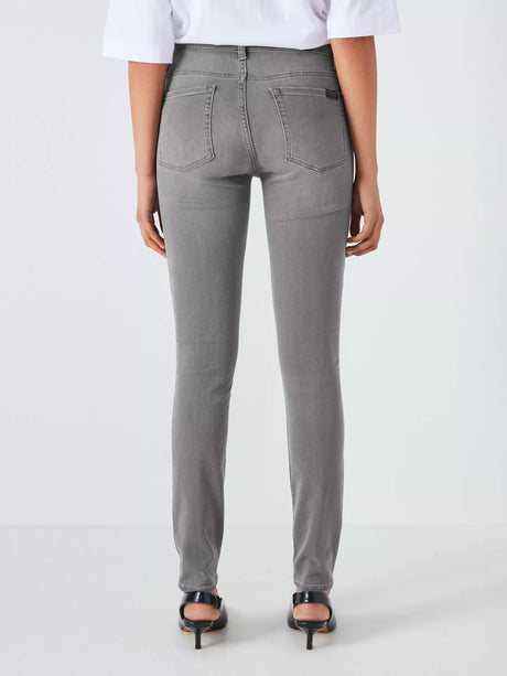7 For All Mankind Women's High Waist Skinny Slim Fit Jeans - Grey - Size 28