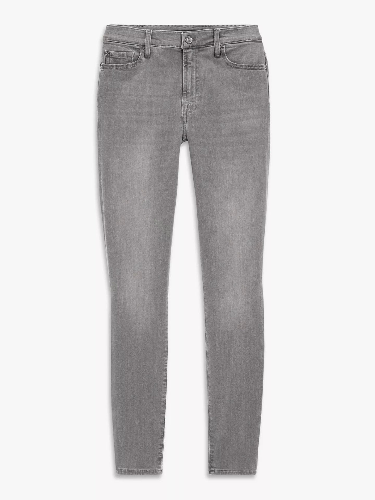 7 For All Mankind Women's High Waist Skinny Slim Fit Jeans - Grey - Size 28