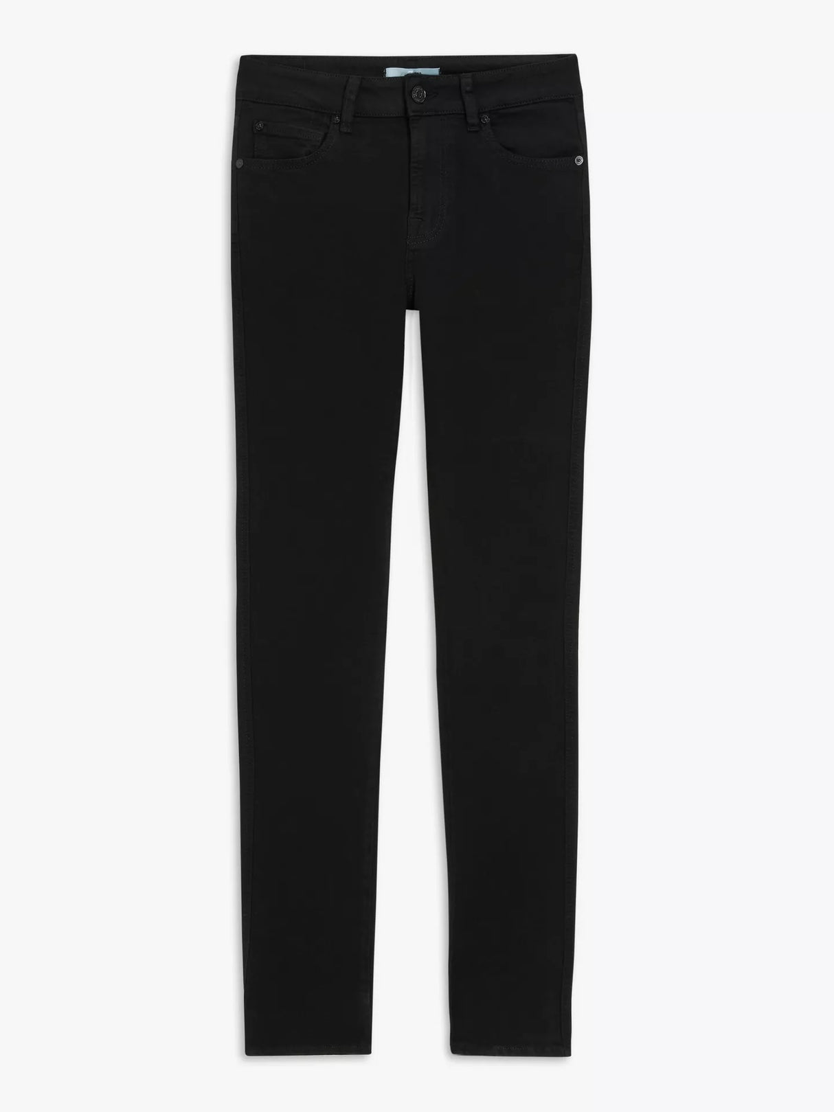 7 For All Mankind Kimmie Bair Straight Mid Rise Jeans - Rinsed Black - 27