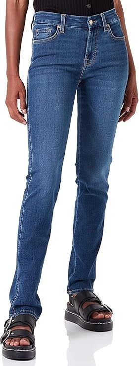 7 For All Mankind Women's Kimmie Straight B(Air) Jeans - Duchess - Size 28