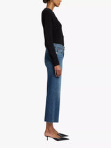 7 For All Mankind Women's Alexa Straight Cropped Jeans - Blue - Size 30