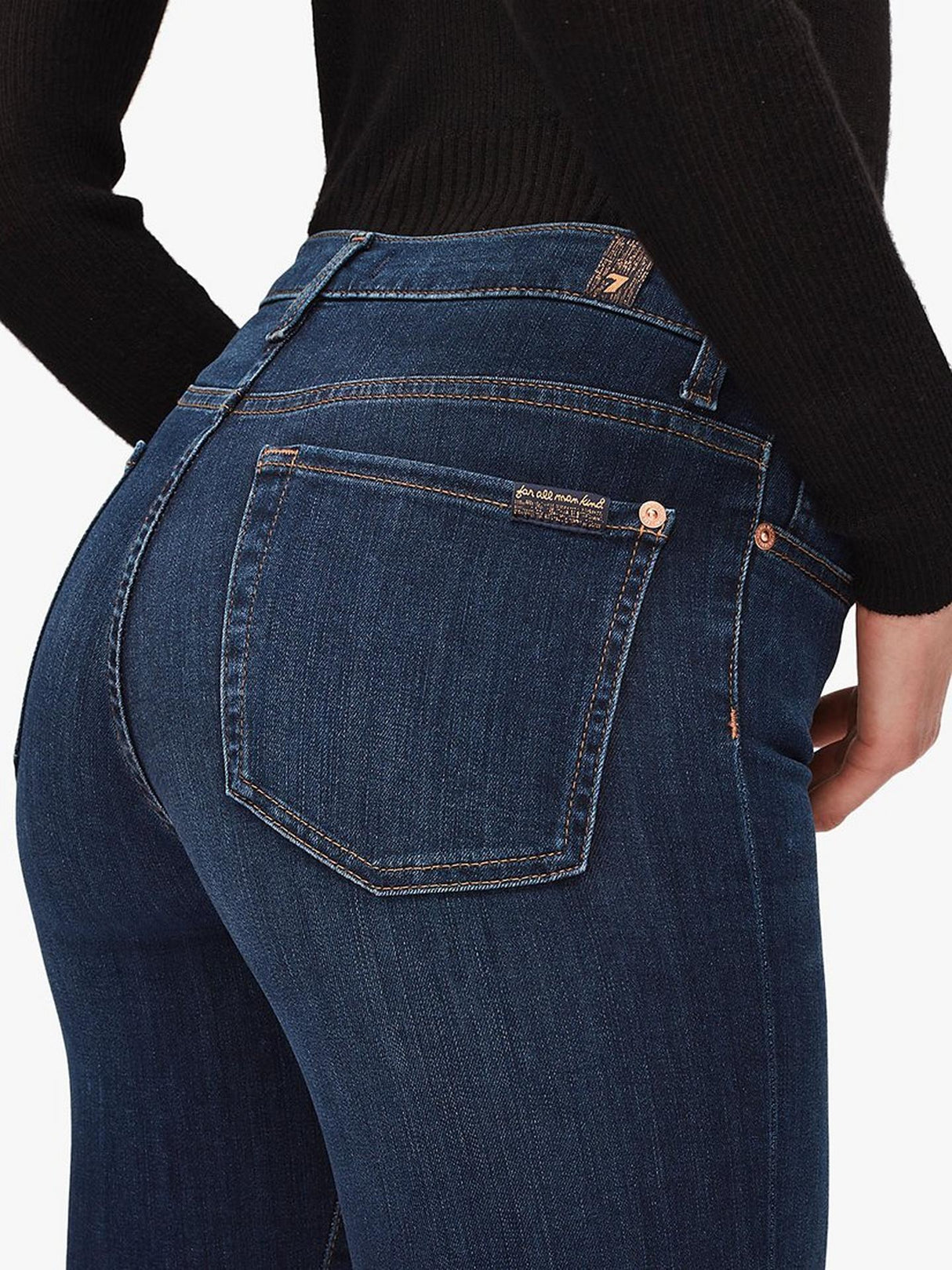 7 For All Mankind Women's Skinny Fit High Rise Jeans - Starlight EU 29/UK 12