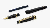 Waterman Expert 22 Carat Gold Trim 17cm Blue Ink Fountain Pen - Gloss Black