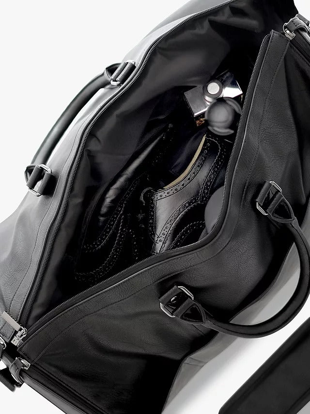 Stackers Weekend Suit Travel Holdall with Shoulder Strap - Black - Kazoop 